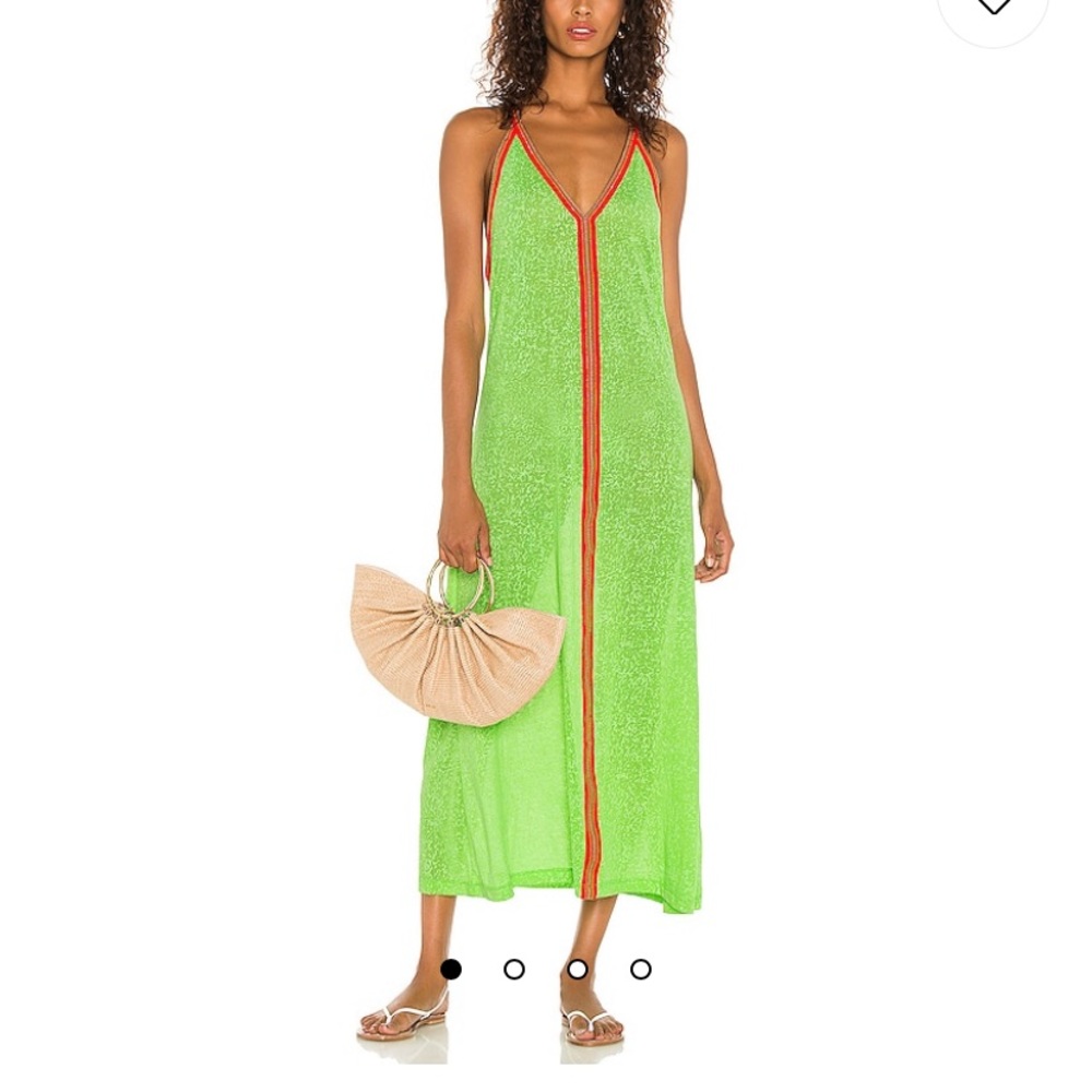 Pitusa Inca Cheetah Sundress in Lime